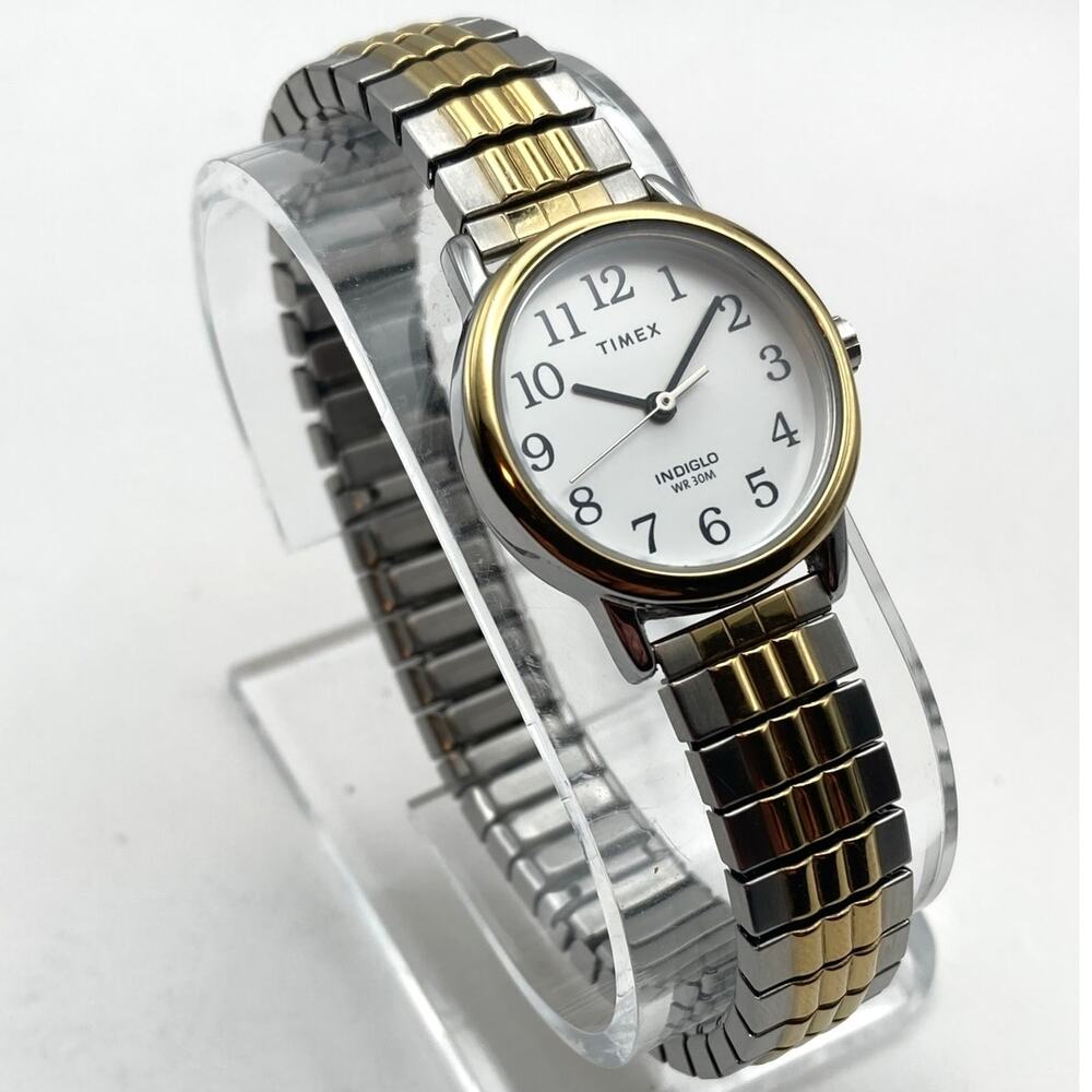 Women's Ladies Timex Indiglo Watch 25mm - Fresh Battery - Expansion Band WR 30M